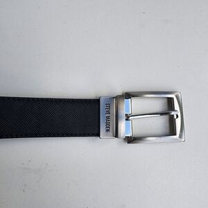 NWOT Steve Madden Men's Textured Black/Brown Reversible Belt Size 38